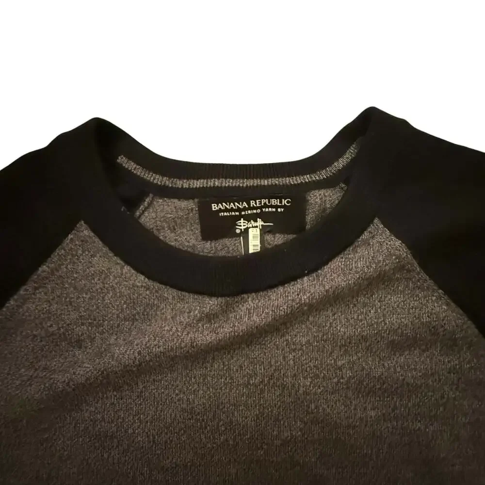Banana Republic Italian Merino Wool Raglan Crewneck Sweater Tall XL